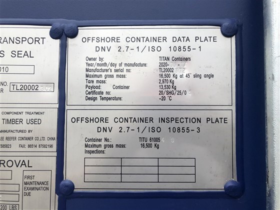 20 ft dnv container