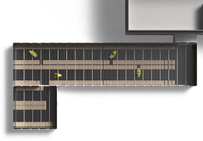Arctic SuperStore – üstten görünüm, bölüm 3'ün üst kısımları açık