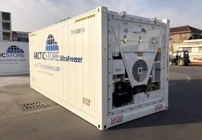 Arctic Ultrafreezer Soğutuculu Konteyner Ultra Düşük Sıcaklıklar Kiralık Reefer Konteynerler