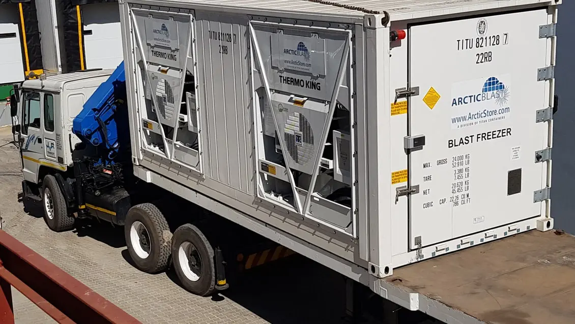 Hızlı soğutma ArcticBlast 20 fit – depolama için soğutma konteyneri