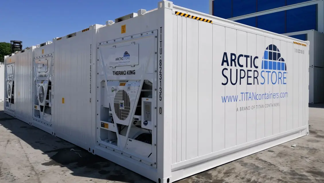 Modulární chladicí kontejnery Arctic SuperStore 20 stop k pronájmu