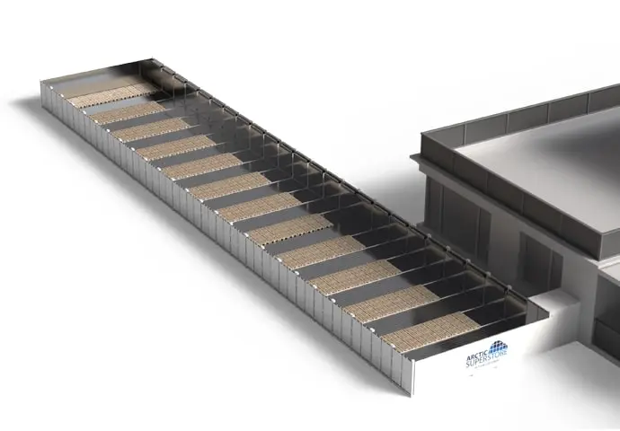 Yukarıdan ve yandan bakış, bölüm 2'nin üst kısımları açık